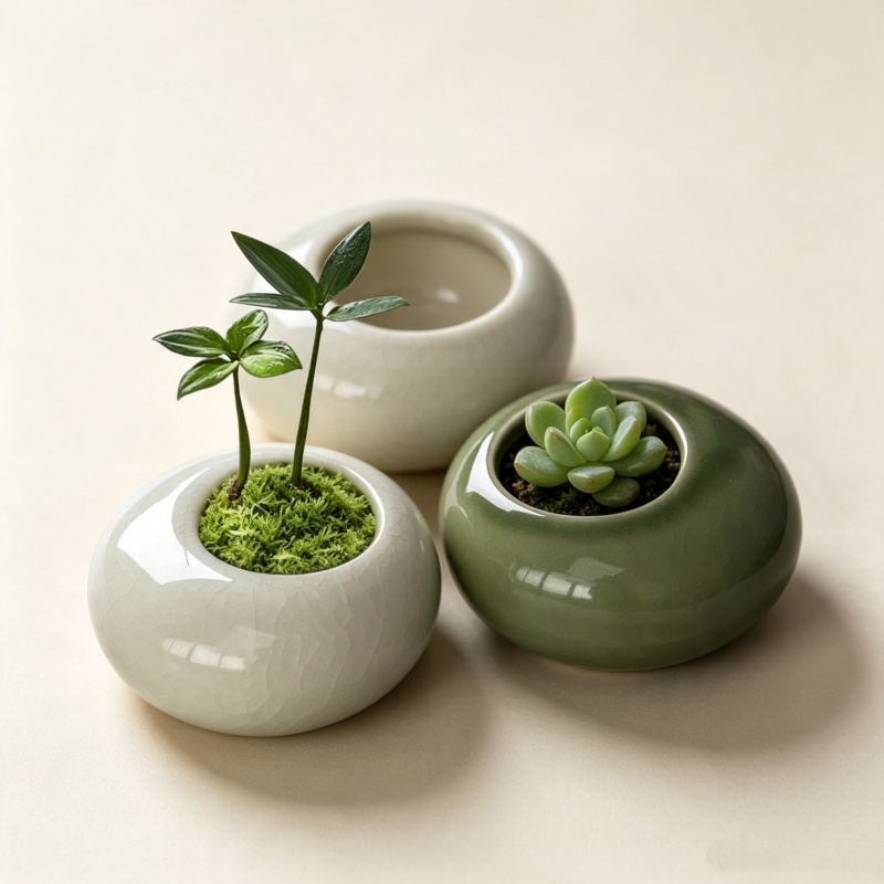 Mini Maceta con Efecto de Grie - Echeveria Succulent reseña y precio